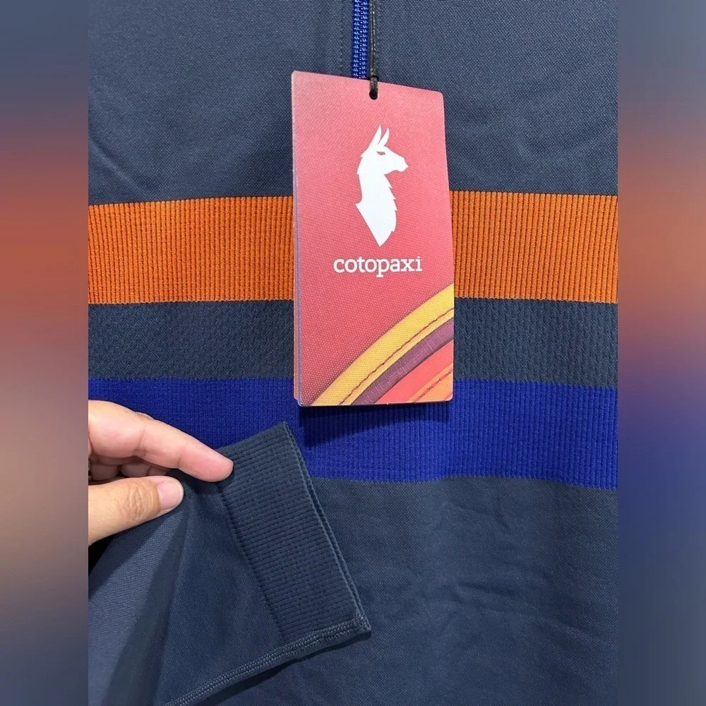 Cotopaxi Men's Medium Debajo Seamless Baselayer Quarter-Zip Ink Stripes NWT